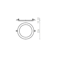 Faretto plafoniera DADA 23 da incasso cromo 230V LED 18W 3000K