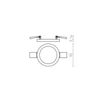 Plafoniera HUE R 9 da incasso bianco 230V LED 6W 3000K