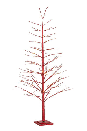 Alberello di Natale Luminoso Mini Albero Natalizio Led Piccolo Illuminato Colore: Rosso, Dimensioni: 120 cm