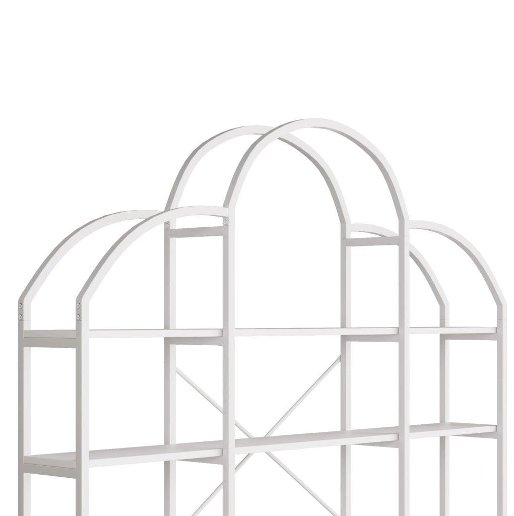 Scaffale moderno a 5 ripiani, bianco