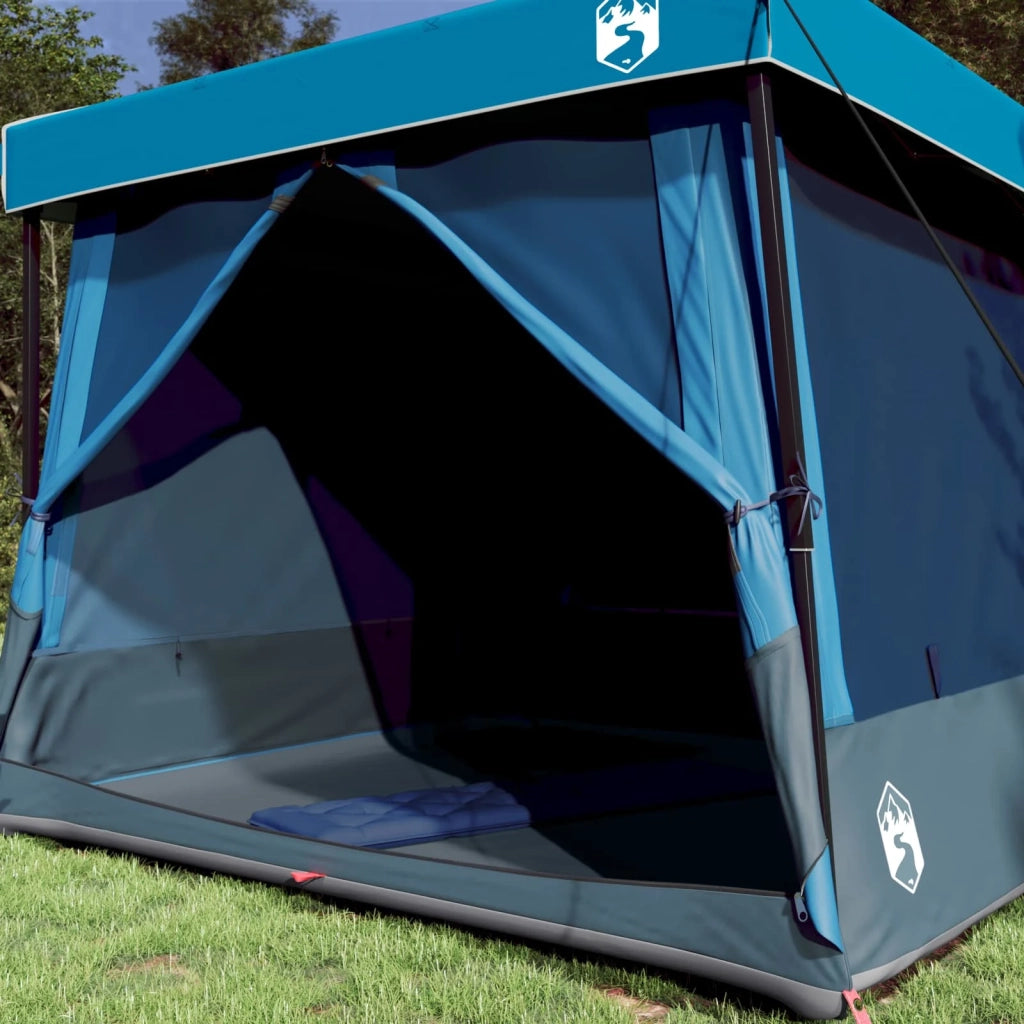 Set di Tende da Campeggio con tetto 2 pcs Blu Taffeta e Tessuto 3337172