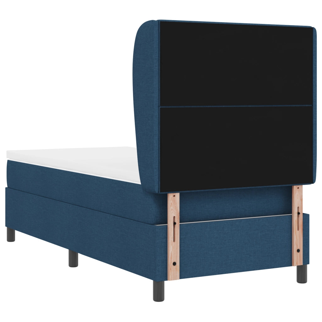 Letto con Rete Orthopedica e Materasso Blu 80x200 cm Tessuto