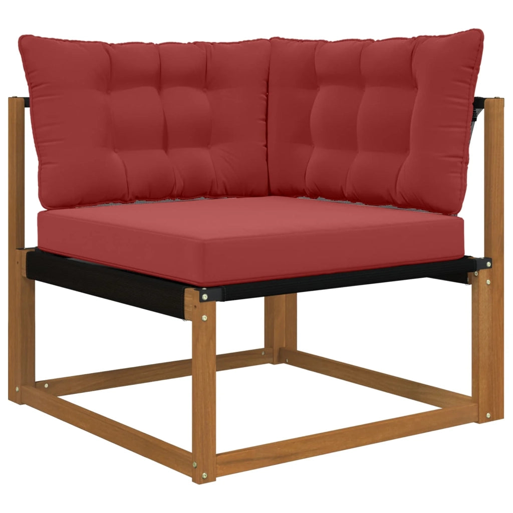 Cuscino per divano da esterno 3 pcs Rosso vino Poliestere 900923