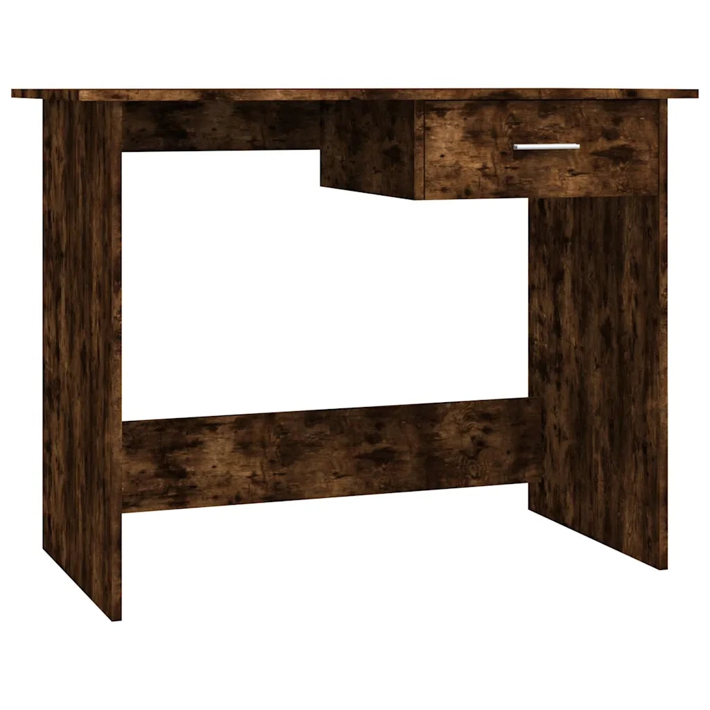 Scrivania | Tavolo da Ufficio Rovere Fumo 100x50x76 cm in Legno Multistrato