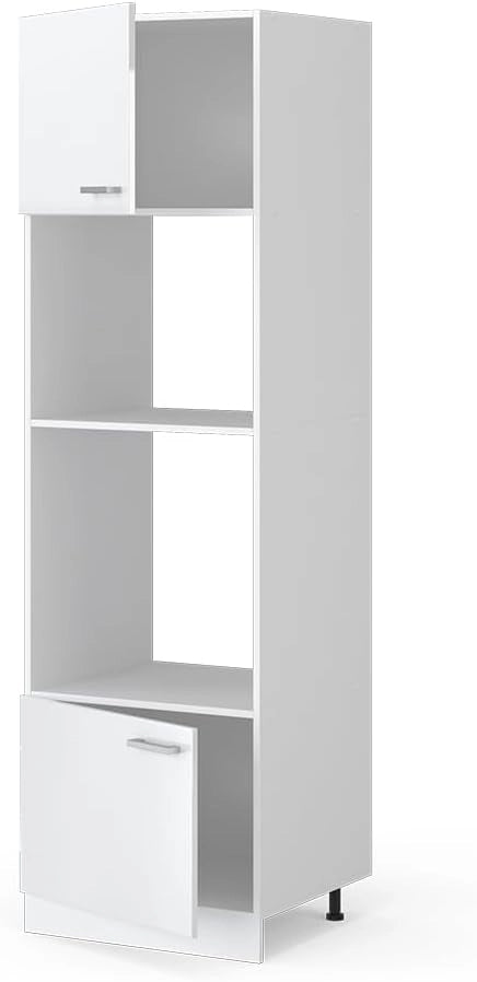 Mobile cucina microonde R-Line, Bianco lucido, 60 cm, per la libera combinazione all'interno di sistemi cucina modulari