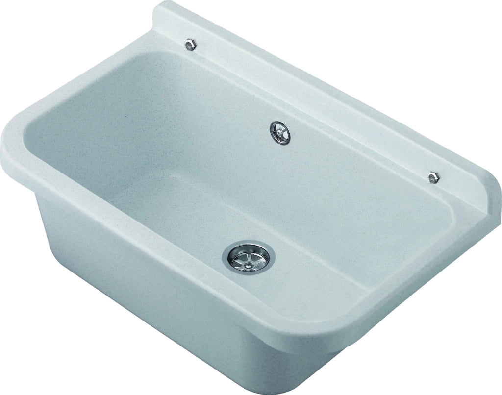 PILOZZO da muro in PP - Dim: 55 cm - Completo di GRIGLIA appoggiatutto - CR - Colore: MARMO BIANCO