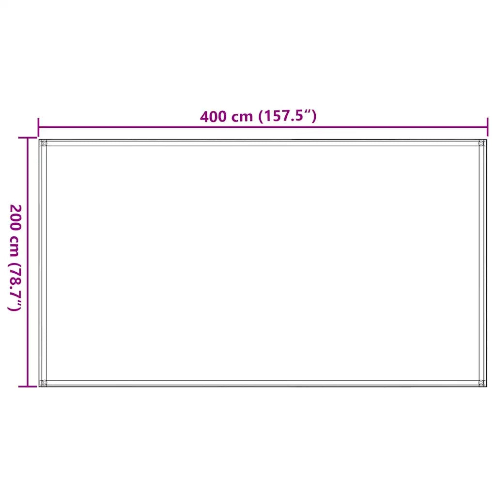 Tappeto da Tenda 200x400 cm Nero 310778
