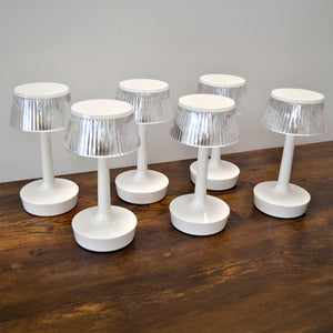 KIT6 Lampada da Tavolo a LED Ricaricabile JUN | bianca,  tre tonalità di illuminazione
