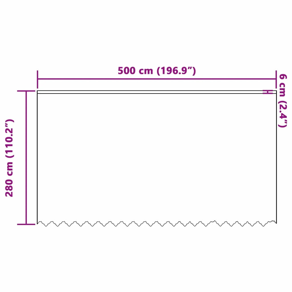 Tenda in Pizzo con tende Bianco 280 x 500 cm Poliestere 4107811