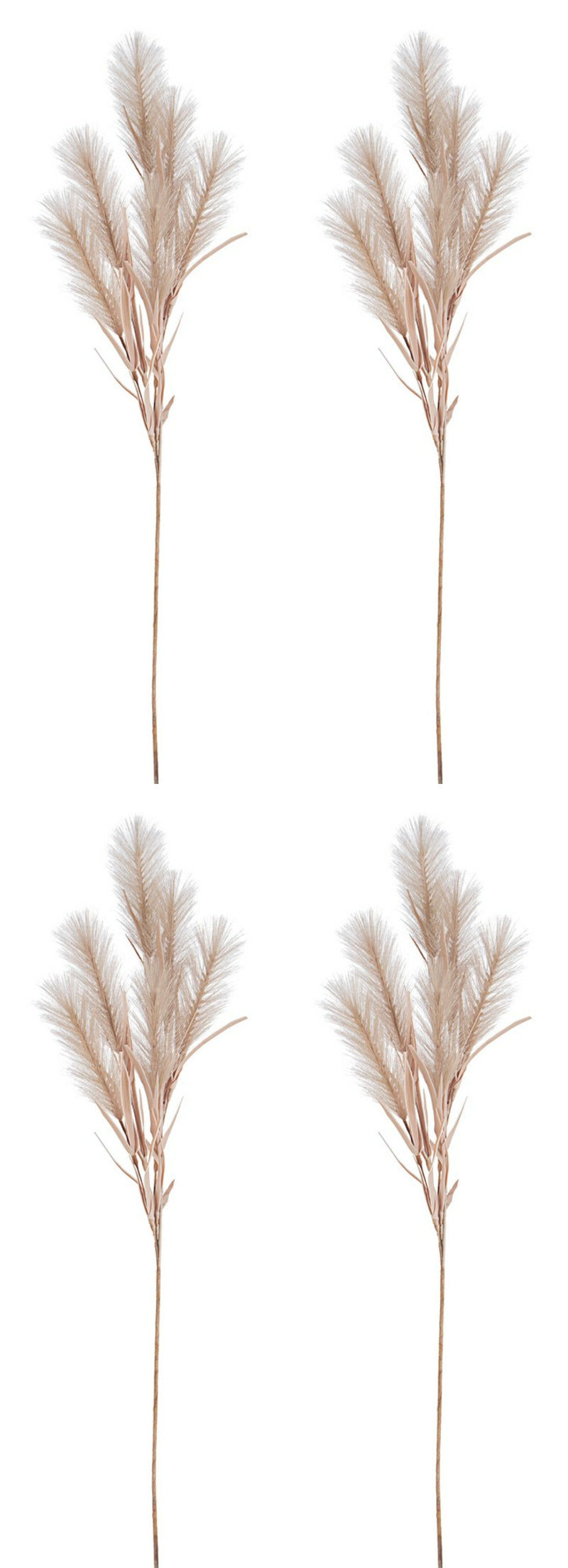 Ramo Natalizio Piume Infinity Rametto Decorazioni Addobbi Natale H 80 cm 4Pz Colore: Cipria