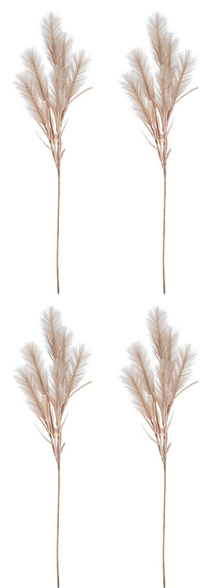 Ramo Natalizio Piume Infinity Rametto Decorazioni Addobbi Natale H 80 cm 4Pz Colore: Cipria