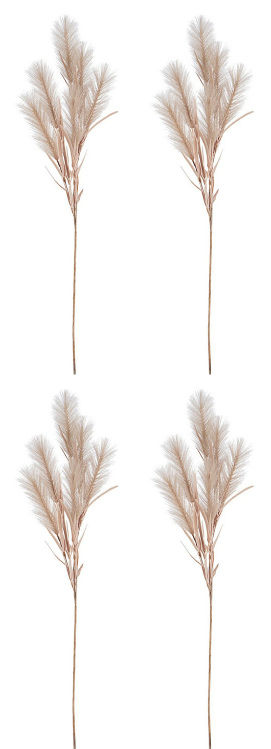 Ramo Natalizio Piume Infinity Rametto Decorazioni Addobbi Natale H 80 cm 4Pz Colore: Cipria