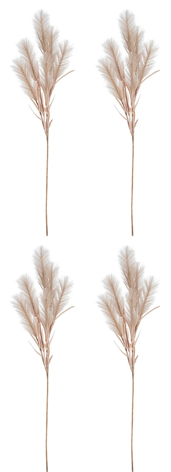 Ramo Natalizio Piume Infinity Rametto Decorazioni Addobbi Natale H 80 cm 4Pz Colore: Cipria