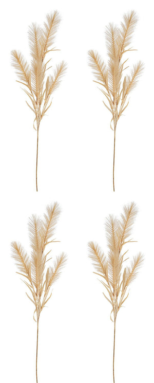 Ramo Natalizio Piume Infinity Rametto Decorazioni Addobbi Natale H 80 cm 4Pz Colore: Giallo