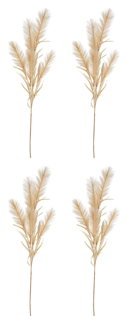 Ramo Natalizio Piume Infinity Rametto Decorazioni Addobbi Natale H 80 cm 4Pz Colore: Giallo