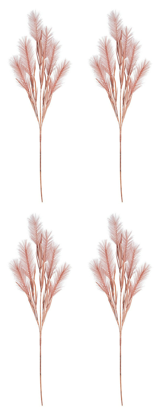 Ramo Natalizio Piume Infinity Rametto Decorazioni Addobbi Natale H 80 cm 4Pz Colore: Rosa