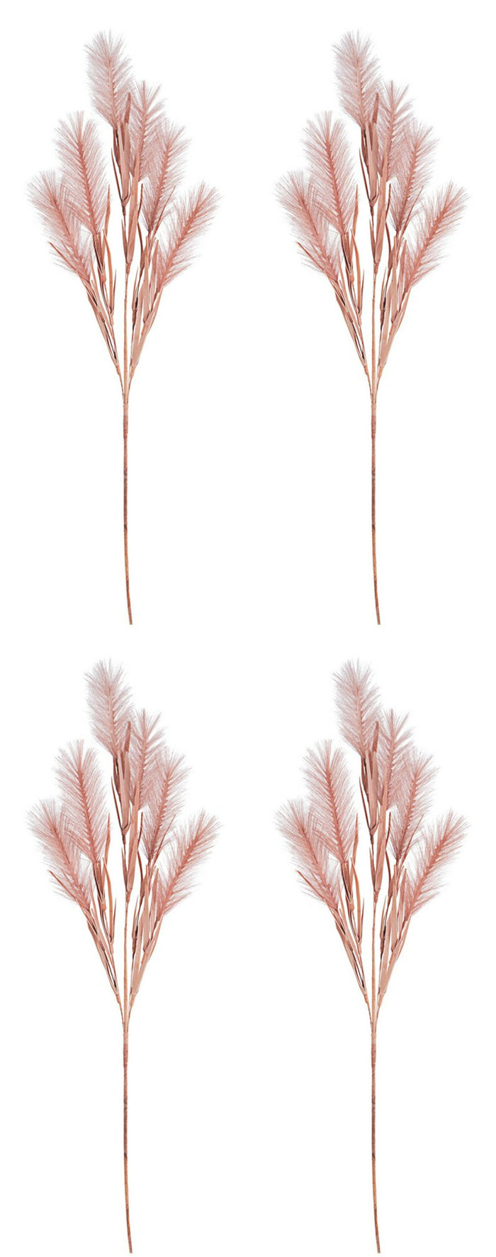 Ramo Natalizio Piume Infinity Rametto Decorazioni Addobbi Natale H 80 cm 4Pz Colore: Rosa