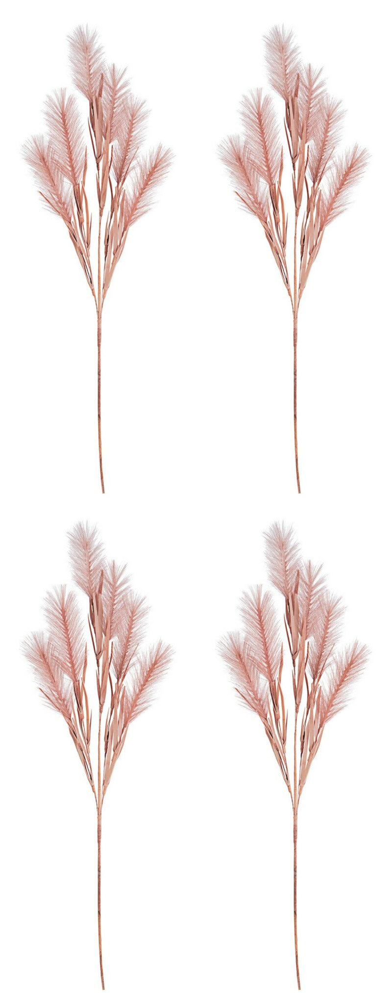 Ramo Natalizio Piume Infinity Rametto Decorazioni Addobbi Natale H 80 cm 4Pz Colore: Rosa