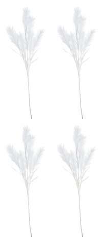 Ramo Natalizio Piume Infinity Rametto Decorazioni Addobbi Natale H 80 cm 4Pz Colore: Bianco