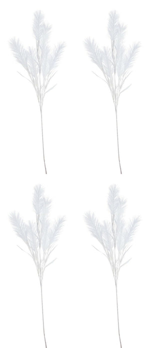 Ramo Natalizio Piume Infinity Rametto Decorazioni Addobbi Natale H 80 cm 4Pz Colore: Bianco