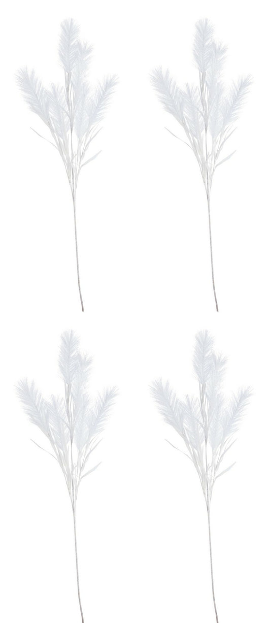 Ramo Natalizio Piume Infinity Rametto Decorazioni Addobbi Natale H 80 cm 4Pz Colore: Bianco