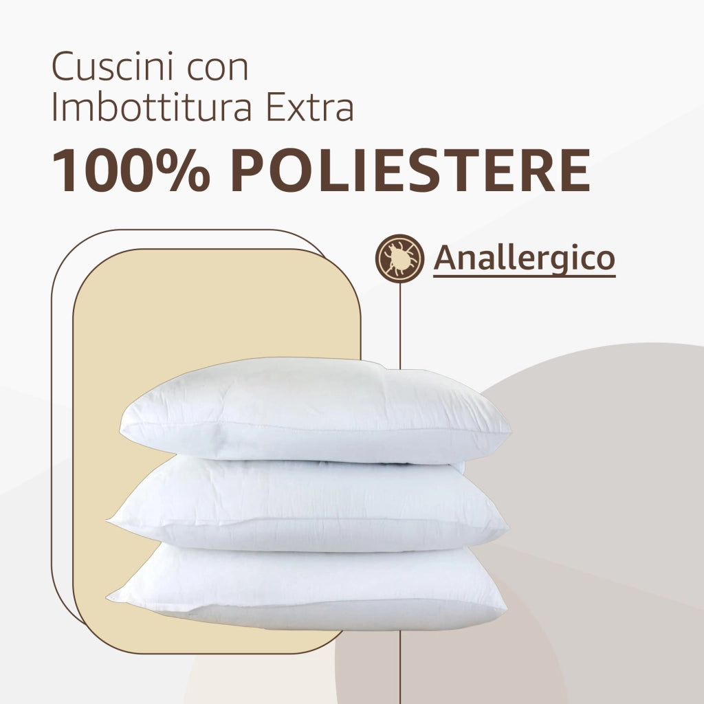 SONIT - Cuscini per Divano e Camera da Letto 45x45 con Imbottitura - Cuscini Da Divano Anallergici - Set Decorativo per Salotto, Giardino e Ufficio Pacco da: 8