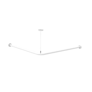 Reggitenda angolare di cm 70x70 con supporto a soffitto