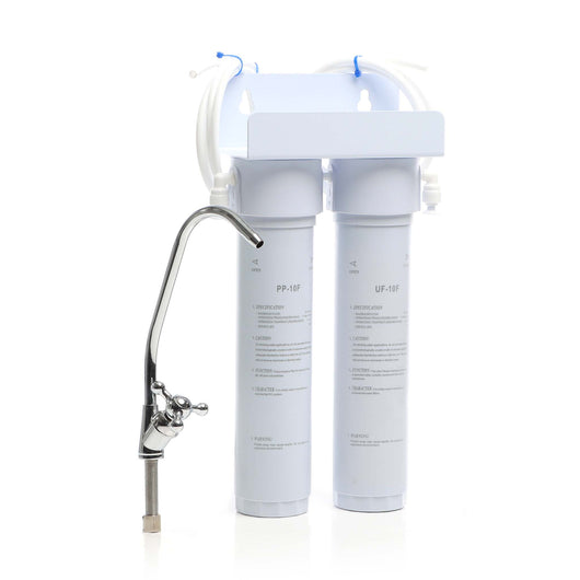 Naturewater Filtro acqua NW-2-PPUF, Sistema di filtrazione a 2 livelli con cartucce, montaggio a parete