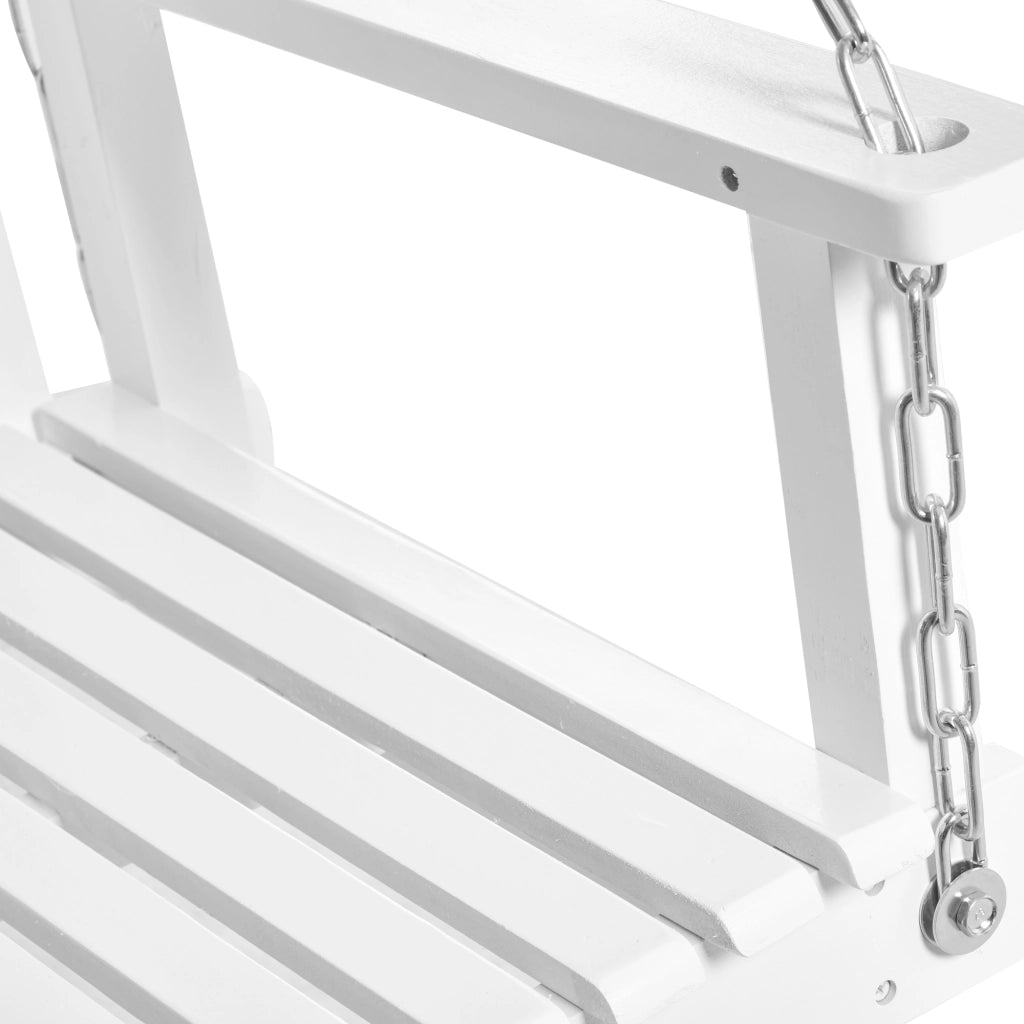 Giardino in legno massiccio per 2 persone Terrazza a Dondola 117×69×60cm Bianco