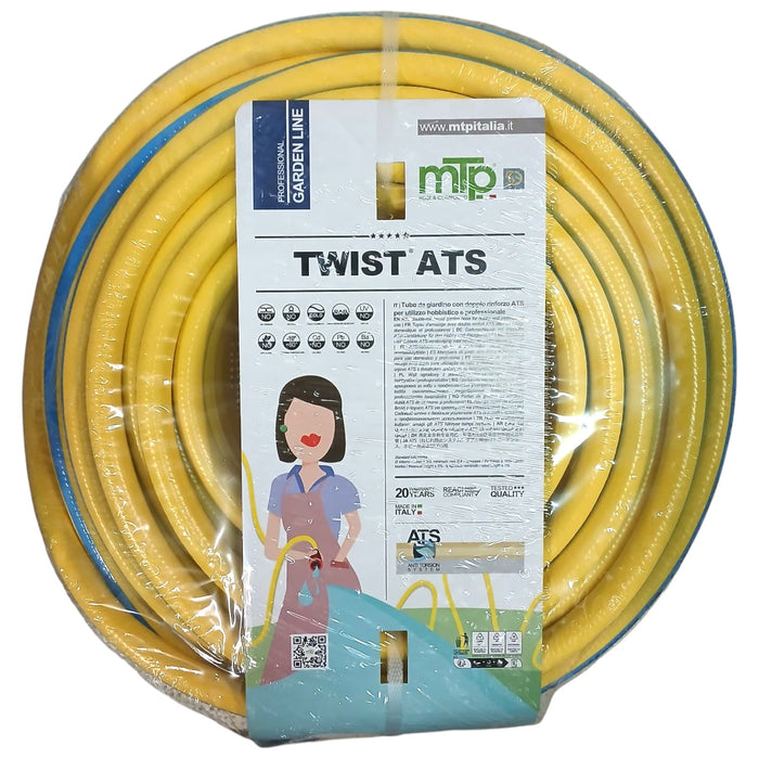 TUBO TWIST BIANCO/GIALLO 5/8" 25M