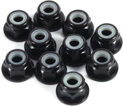 Set di viti flanguste con anello in nylon - 10 pezzi - nero - ideale per alluminio lega - prevenzione di sfregamento