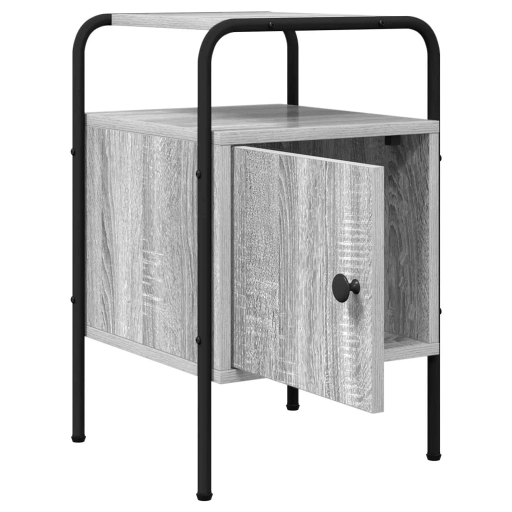 Armadio da Notte 2 pz Sonoma grigio Legno ingegnerizzato 8007594