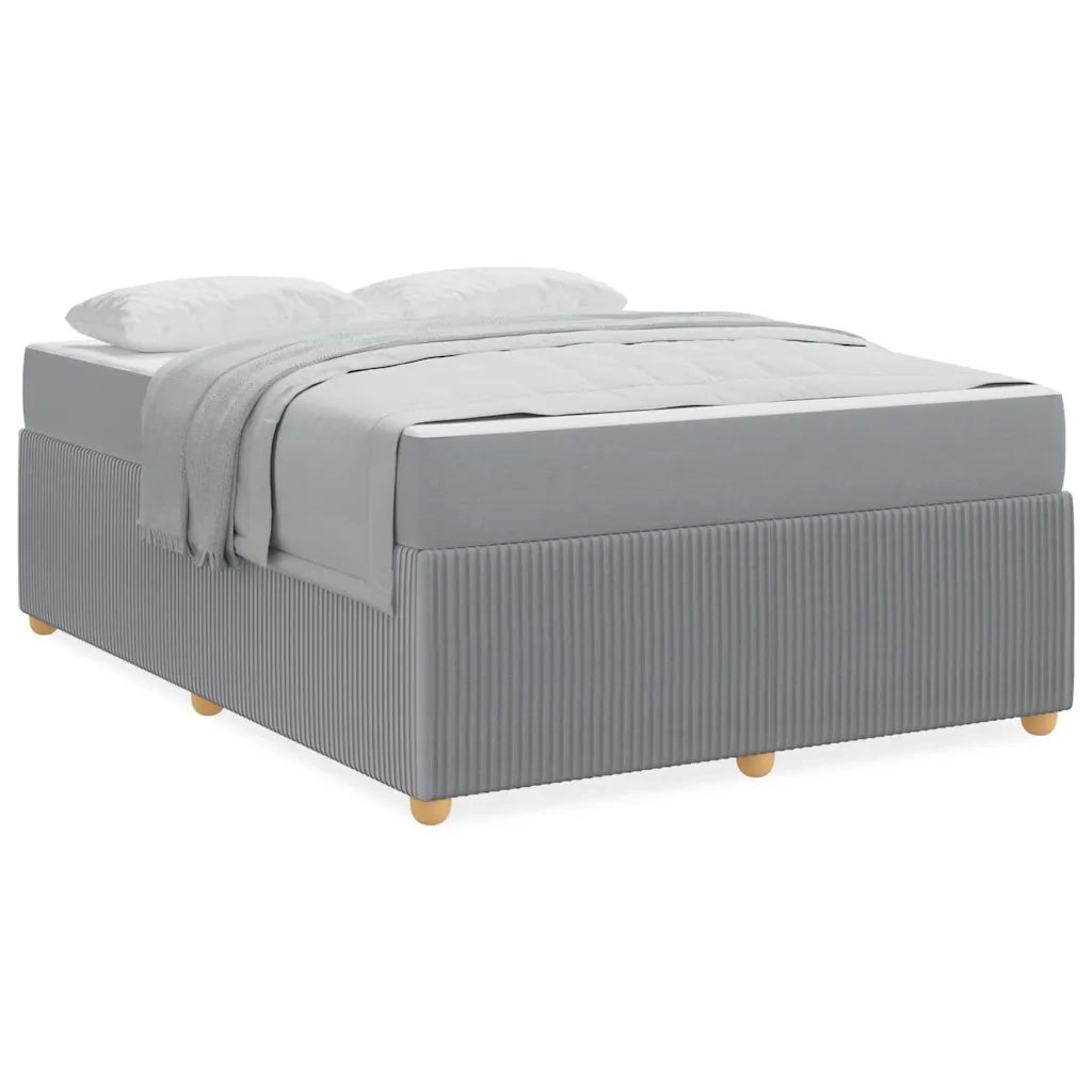 vidaXL Struttura letto con materasso Grigio chiaro 140 x 200 cm