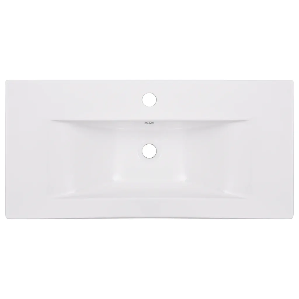 Lavabo da Incasso 81x39,5x18,5 cm in Ceramica Bianco 145062
