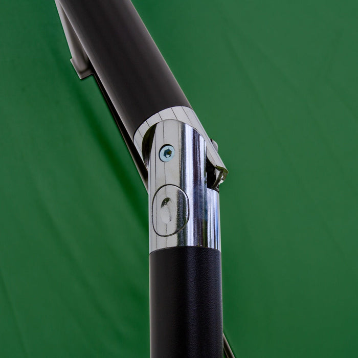 Ombrellone da Giardino Inclinabile 2.7m con 32 LED e Pannello Solare - Verde