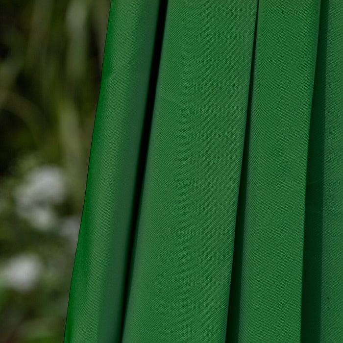 Ombrellone da Giardino Inclinabile 2.7m con 32 LED e Pannello Solare - Verde