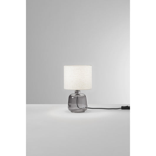 LAMPADA DA TAVOLO EMERALD E14 H25CM VETRO GRIGIO.