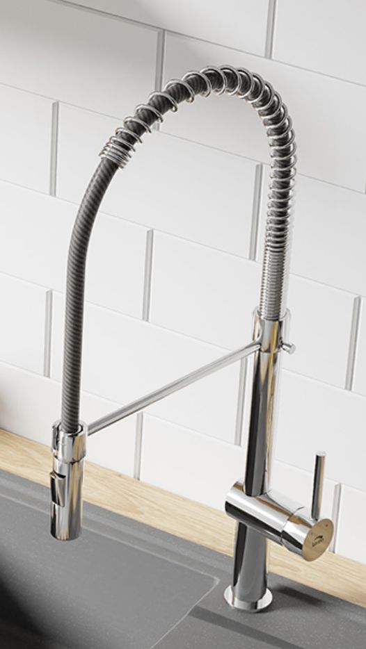 Miscelatore per cucina con doccia, alto