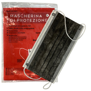 mascherina chirurgica colore nero pz 10 cod:ferx.2938