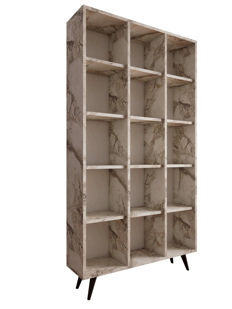 Libreria in legno "Zipa" 100 x 25 x 184 cm - Rovere