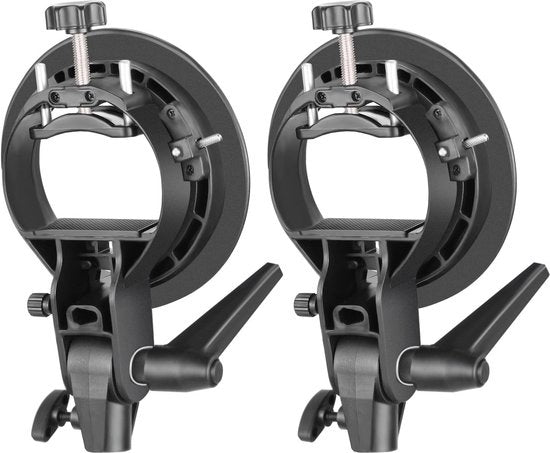 Flitserhouder S-Tipo con Montaggio a Arco per Softbox Beauty Dish e Schermo di Riflessione (2 Pezzi)