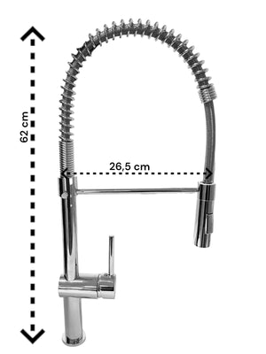 Miscelatore per cucina con doccia, alto