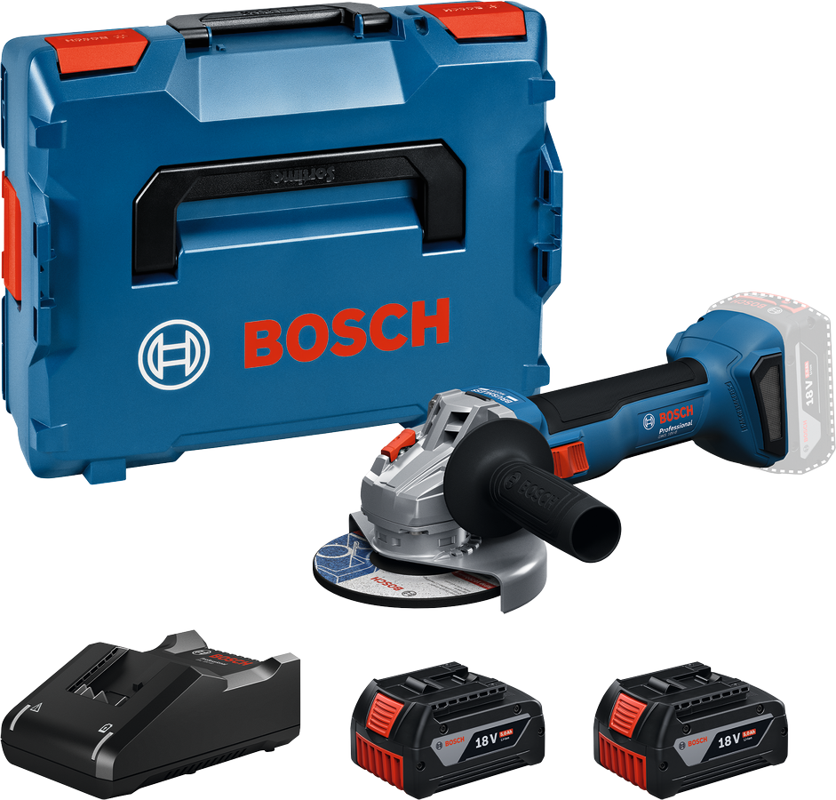 Smerigliatrice angolare Bosch a batteria 800w, 2 batterie Brushless GWS 18V-8