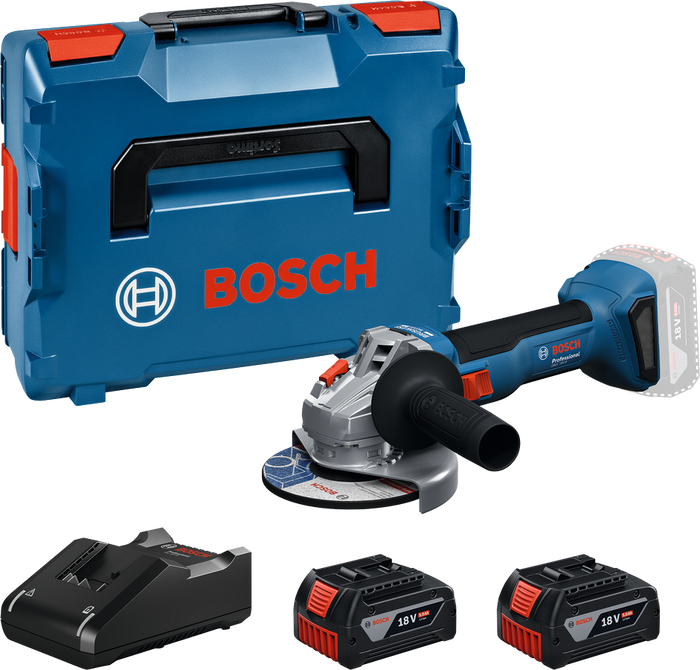 Smerigliatrice angolare Bosch a batteria 800w, 2 batterie Brushless GWS 18V-8