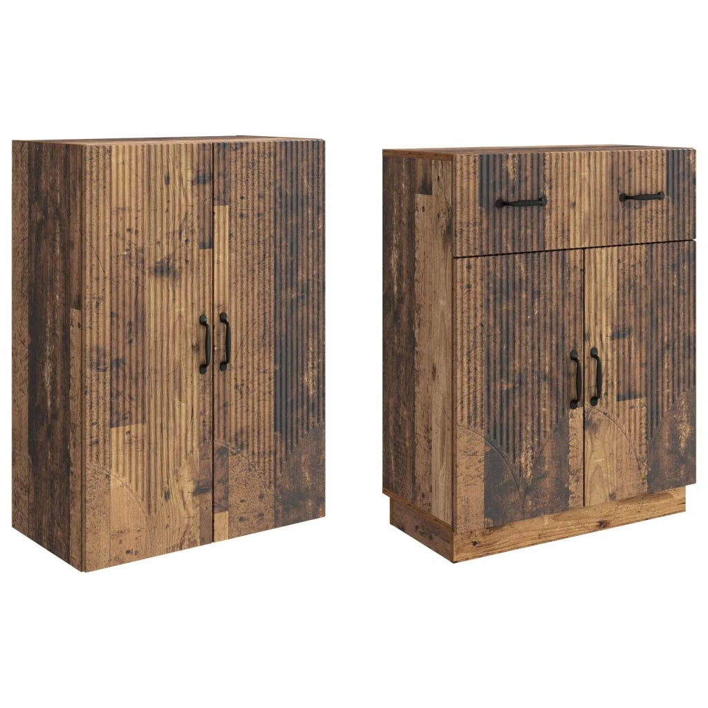 Set di armadi 2 pcs Legno antico Legno ingegnerizzato