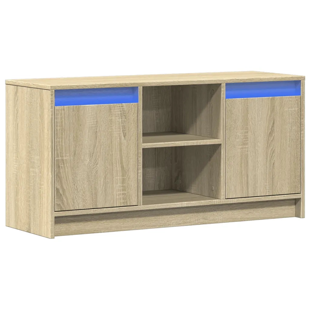 vidaXL Mobile Porta TV con LED Rovere Sonoma 100x34x50cm in Truciolato