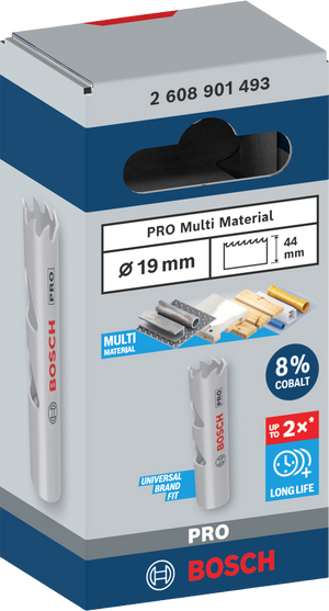 SEGA A TAZZA MULTIMATERIALE BOSCH PRO diametro 19 mm 2608901493