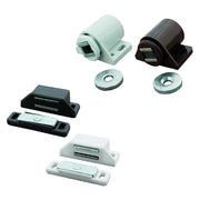CHIUSURA MAGNETICA REGOLABILE forza kg 6 pz. 2 - bianco tondo  - Blister Koncreto
