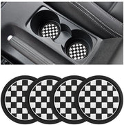 Set di sostegni autoadesivi 4 pezzi - Resistente al calore - PVC - Universale - Sostegni per piatti - Colore nero/bianco - Sostegni per piatti autoadesivi