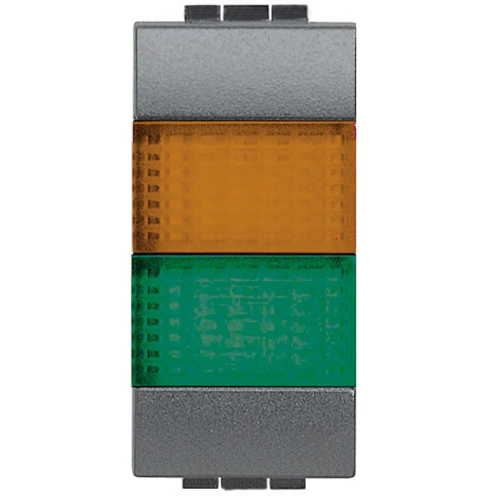 Living Int. - Doppio portalampada arancio/verde - L4372AV